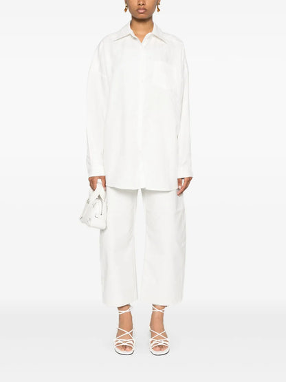 Textured Straight Trousers