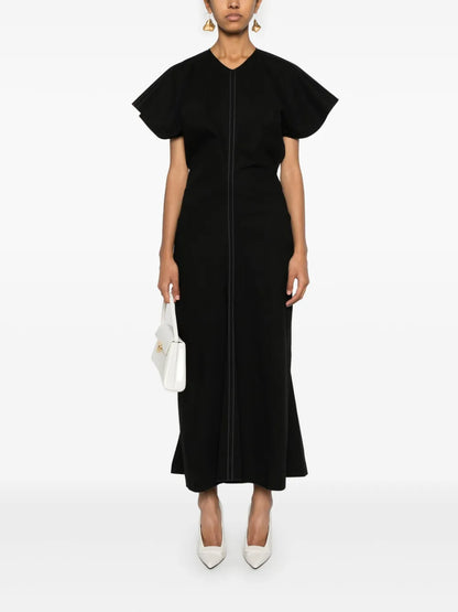 Flared Poplin Dress
