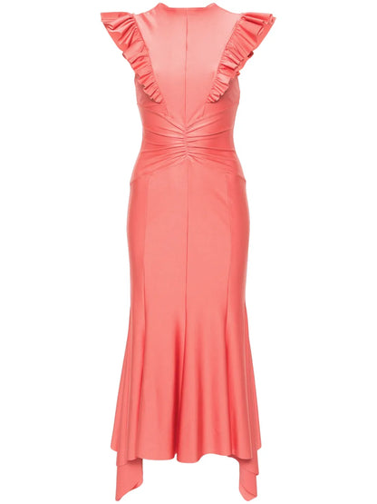 Ruffled Midi Dress