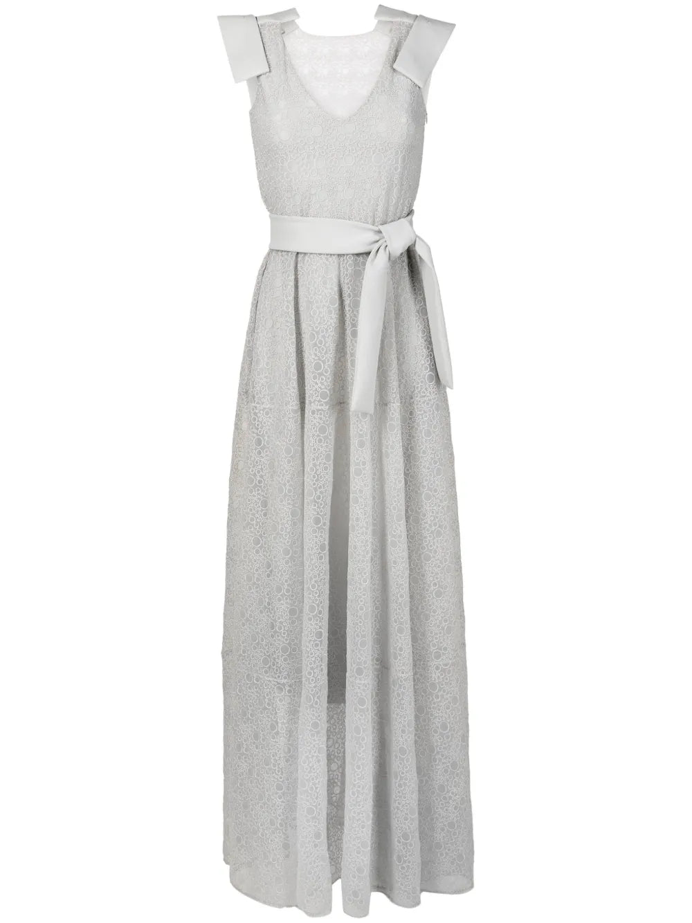 Polka-Dot Embroidered Gown