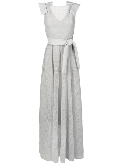 Polka-Dot Embroidered Gown