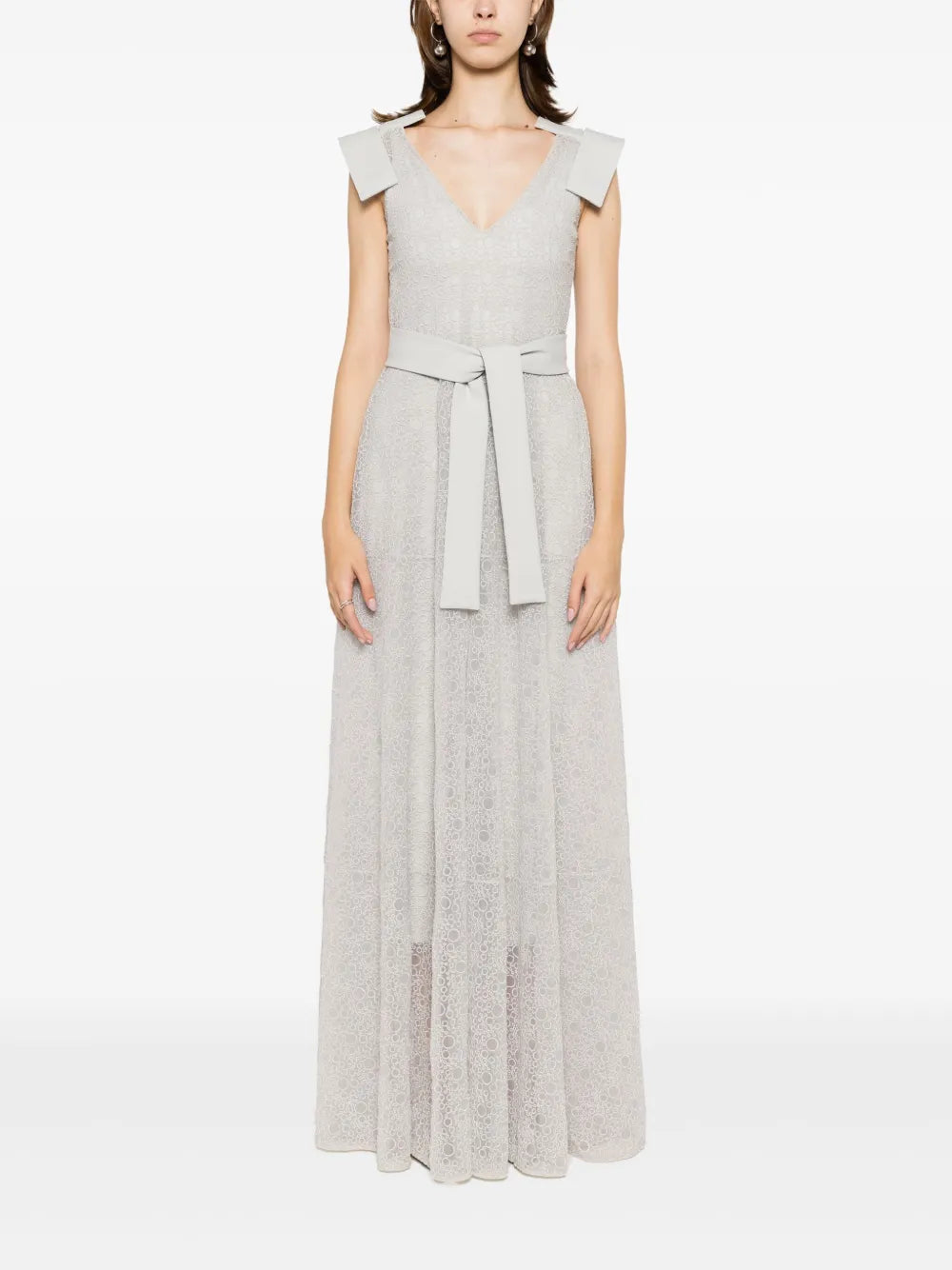 Polka-Dot Embroidered Gown