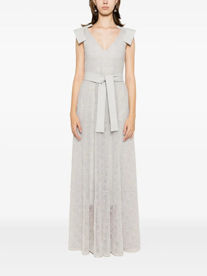 Polka-Dot Embroidered Gown
