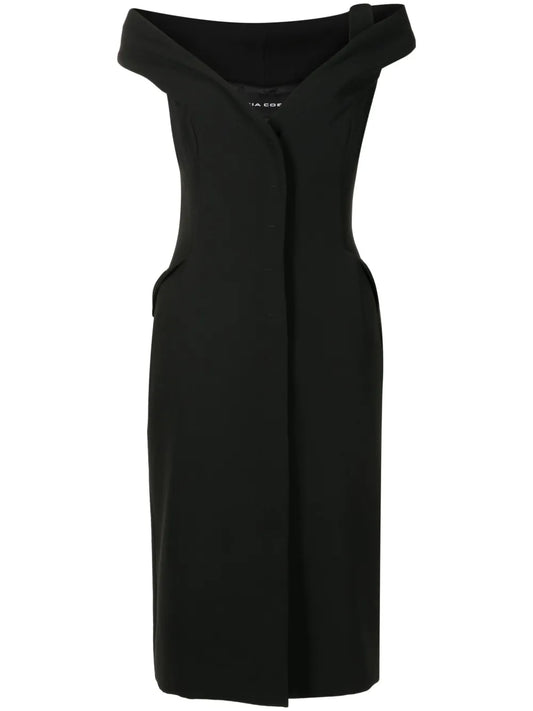 Off-Shoulder Midi Dress