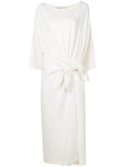 Knot-Detail Midi Dress