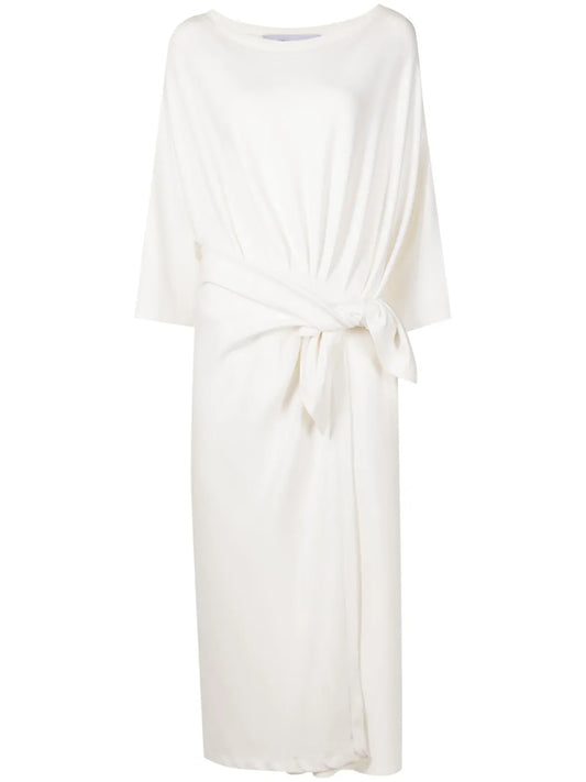 Knot-Detail Midi Dress