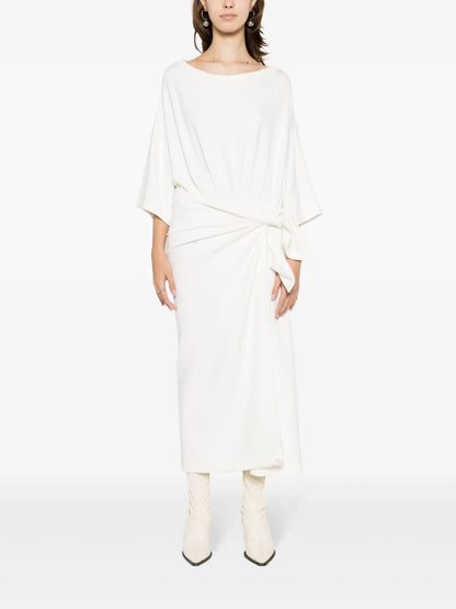 Knot-Detail Midi Dress