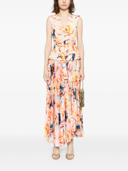 Floral-Print Cotton Dress