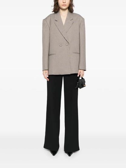 Houndstooth Double-Breasted Blazer