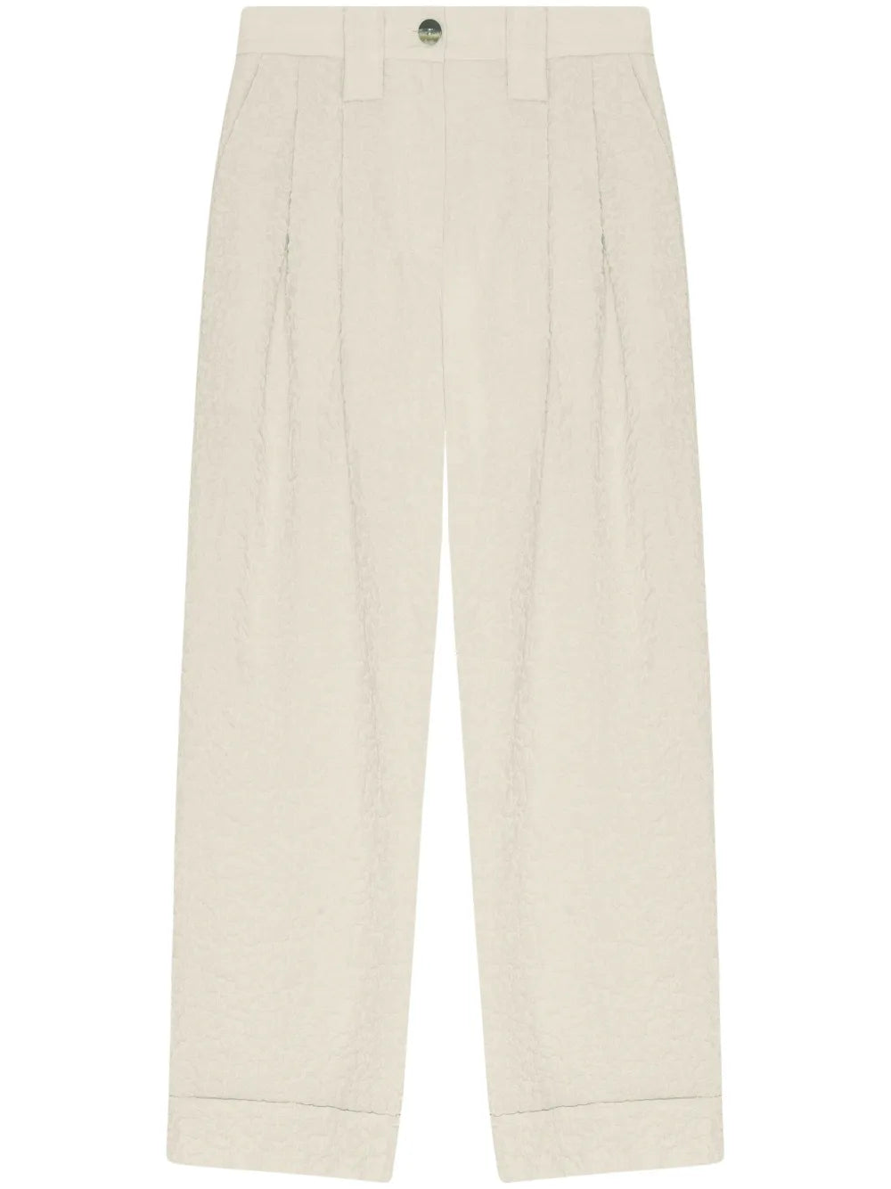 Mid-Rise Straight-Leg Tailored Trousers