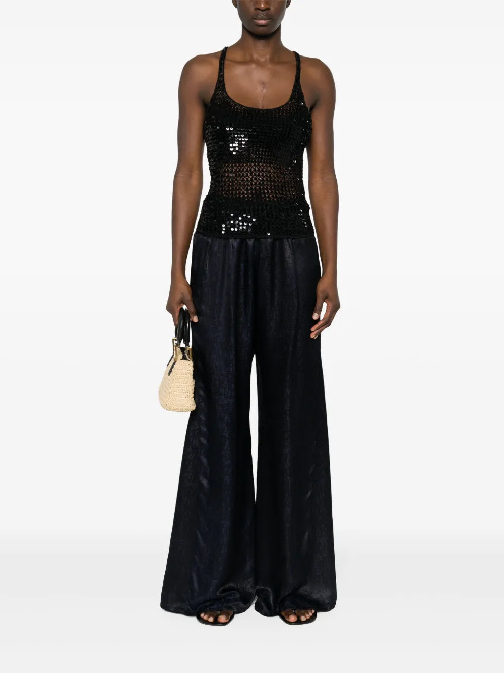 Jacquard-Pattern Trousers