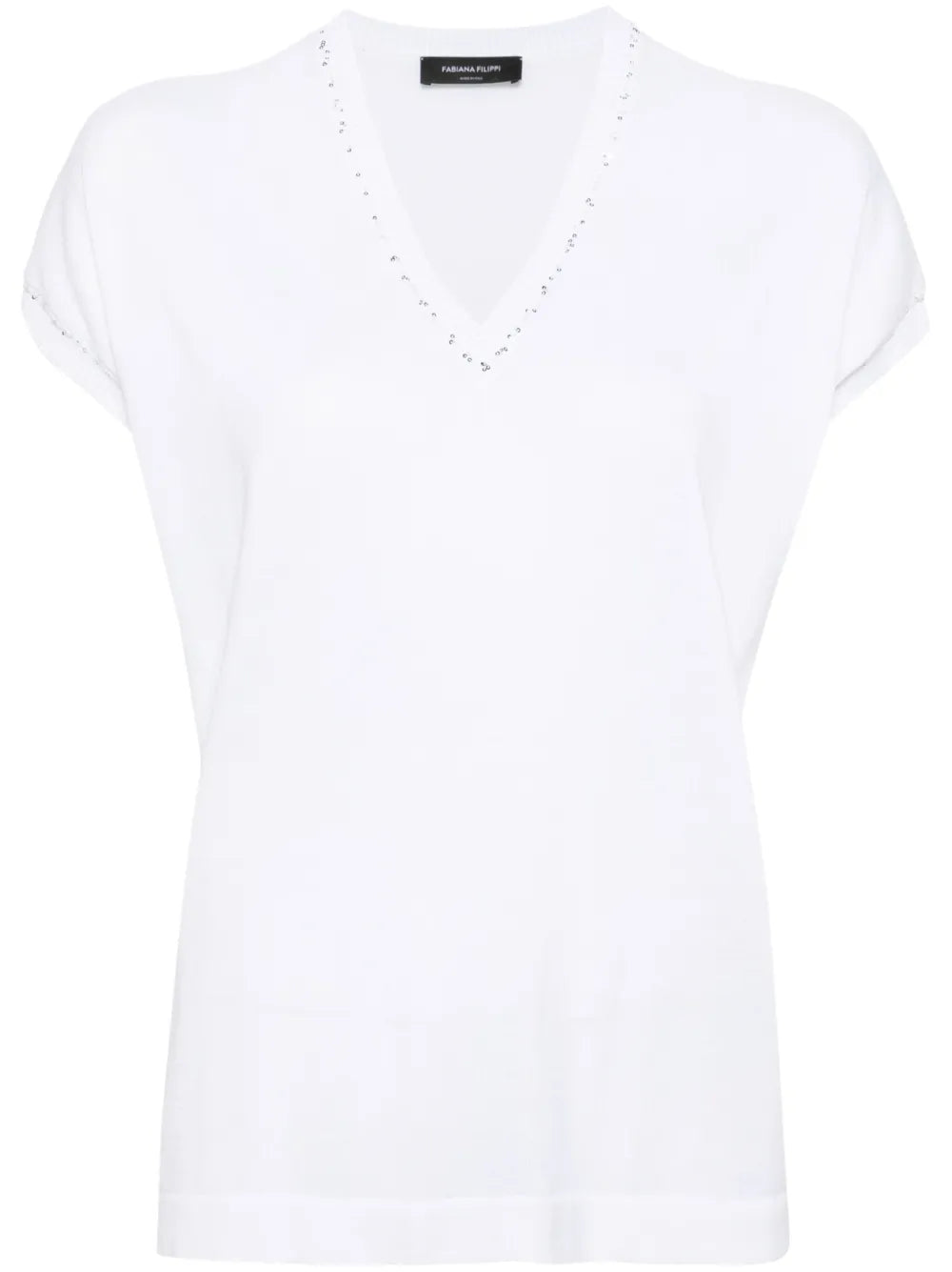 Sequin-Embellished Knitted Top