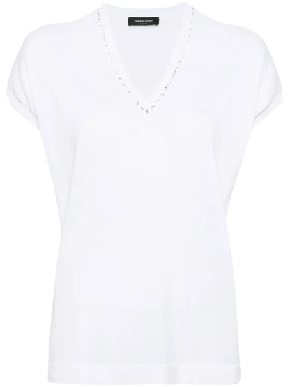 Sequin-Embellished Knitted Top