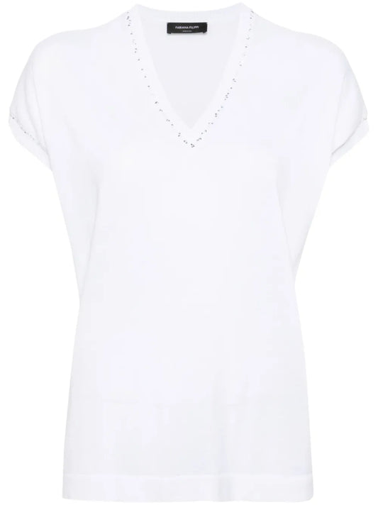 Sequin-Embellished Knitted Top