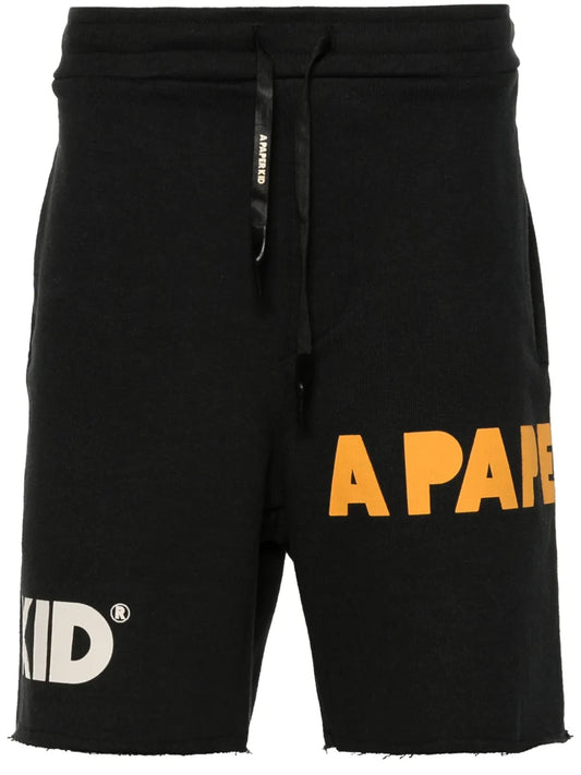 Logo-Print Cotton Track Shorts