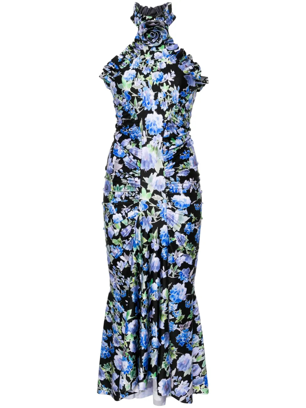 Floral-Print Halterneck Maxi Dress