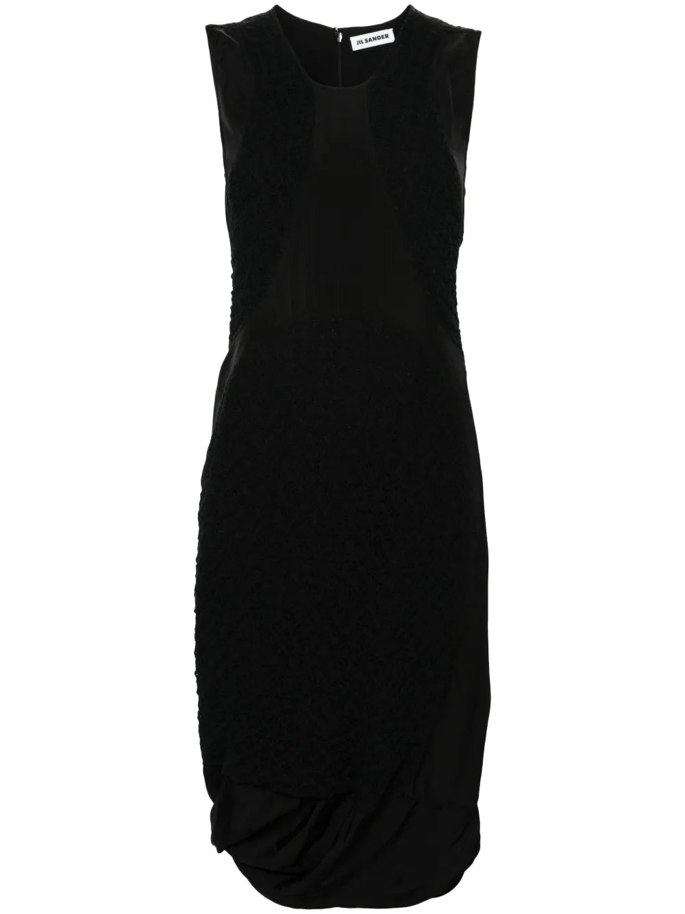 Knitted-Panels Puffball Dress