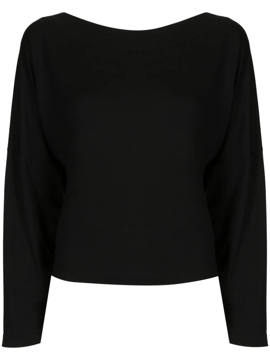 Boat-Neck Long-Sleeve T-Shirt