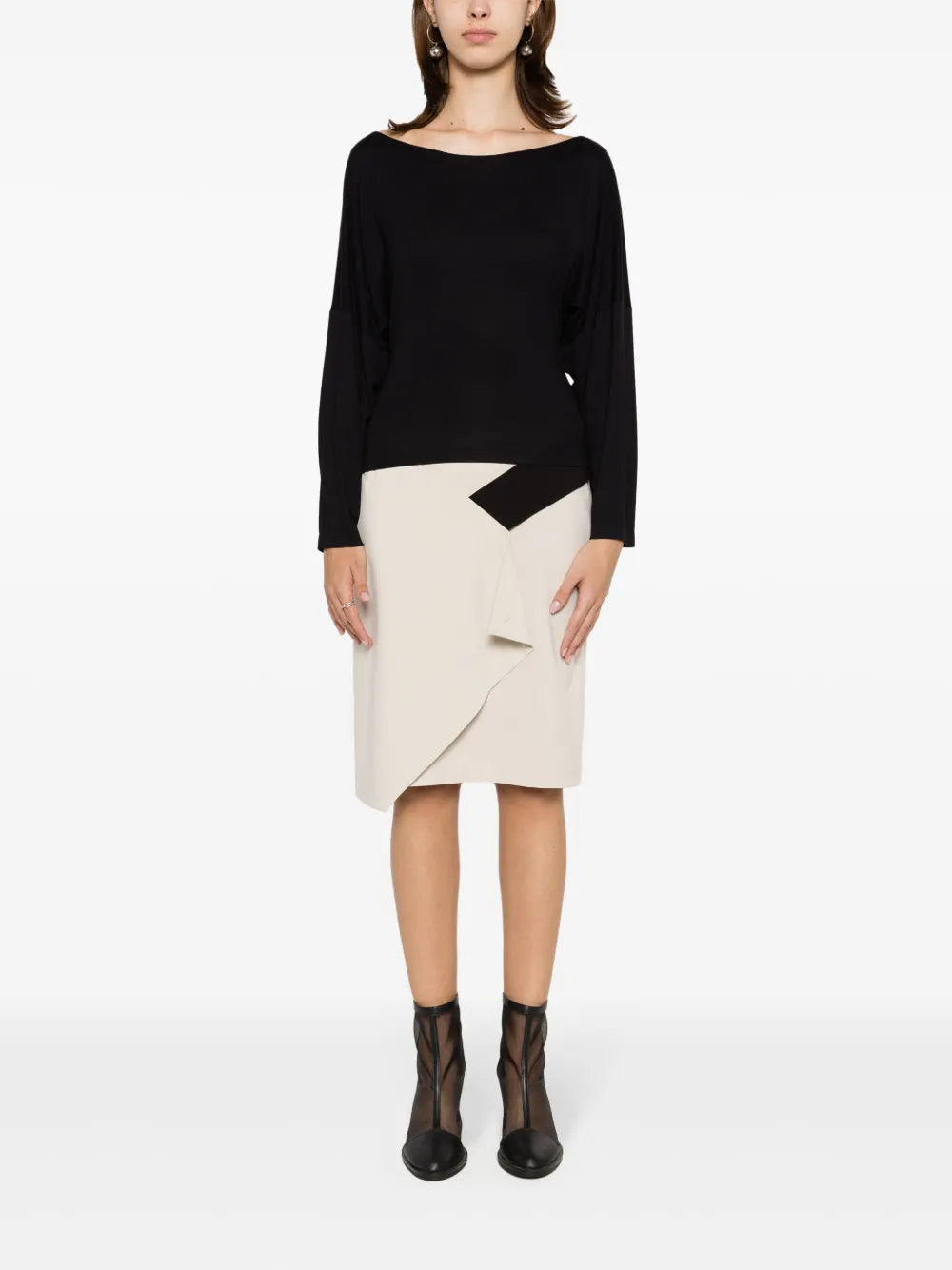 Boat-Neck Long-Sleeve T-Shirt