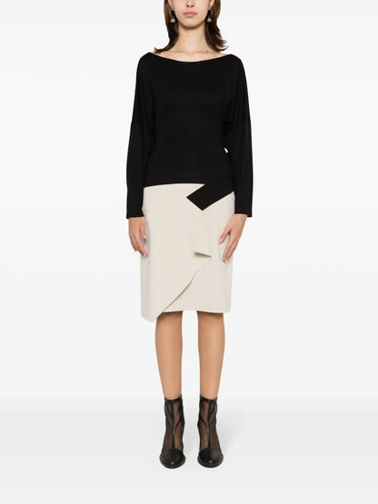 Boat-Neck Long-Sleeve T-Shirt