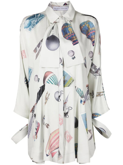 Graphic-Print Minidress