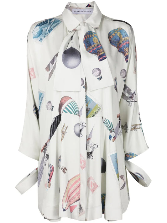 Graphic-Print Minidress