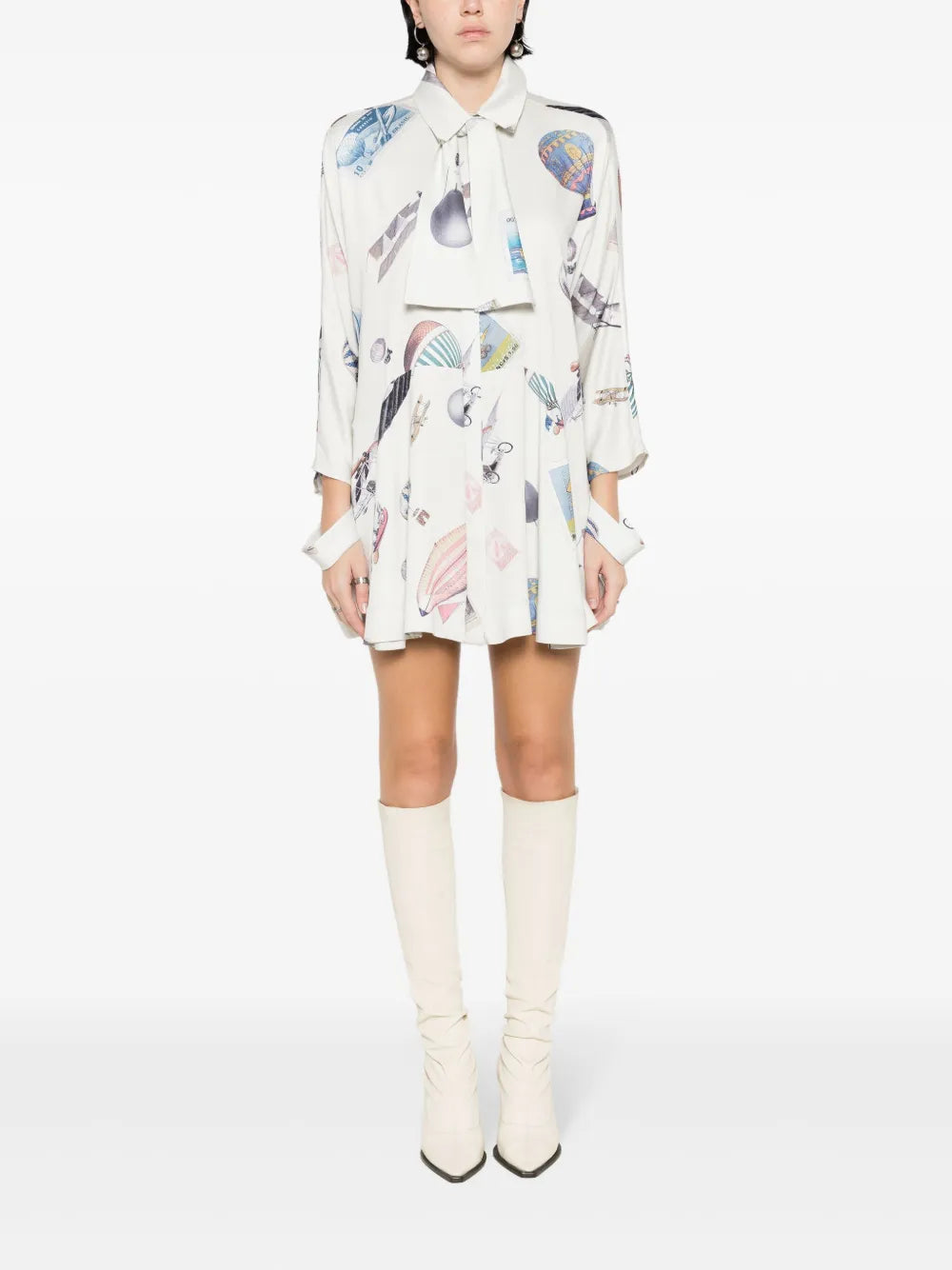 Graphic-Print Minidress