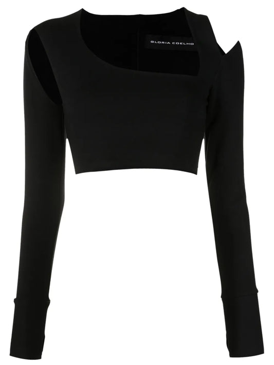 Cut-Out Detailed Crop Top