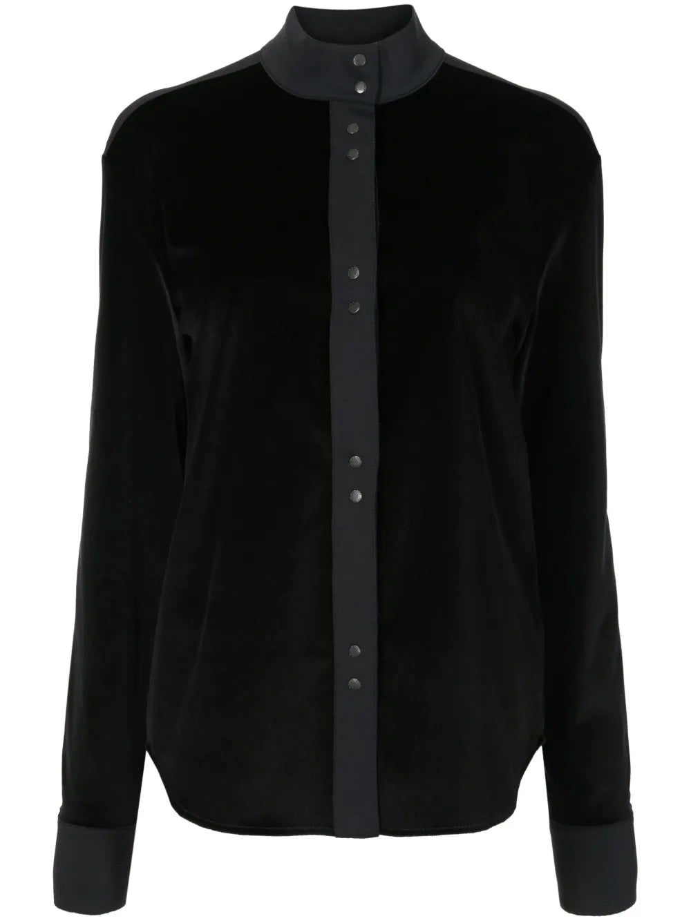 Long-Sleeve Velvet Shirt