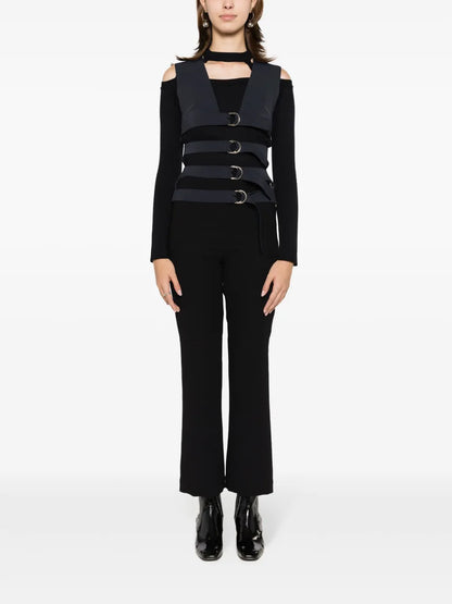 Straight-Leg Cropped Trousers