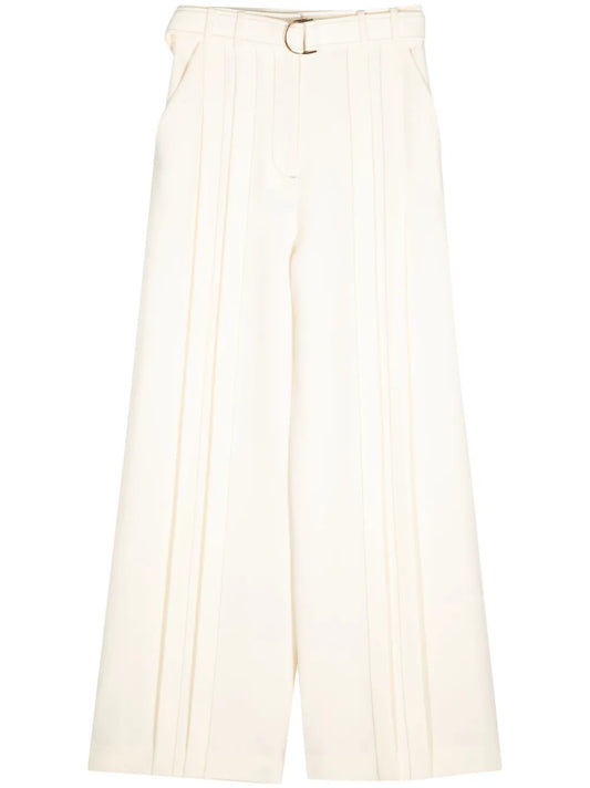 Belted Wide-Leg Trousers