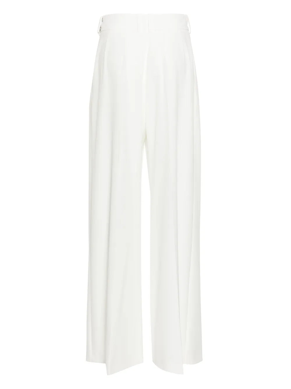 Mid-Rise Palazzo Crepe Trousers