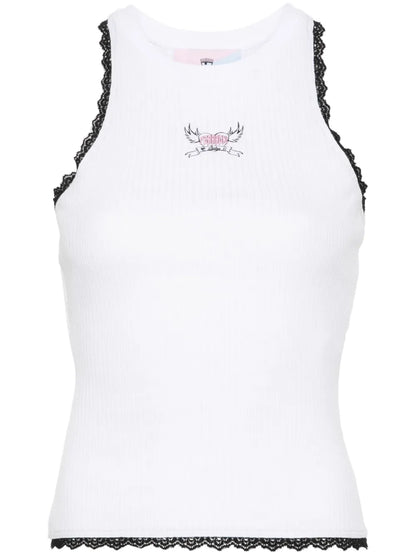 Logo-Print Ribbed Tank Top