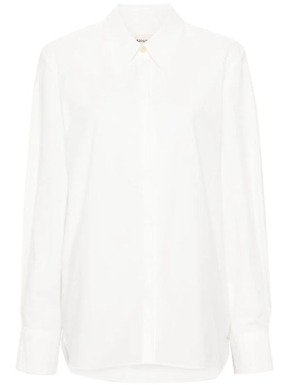 Pointed-Collar Cotton Shirt