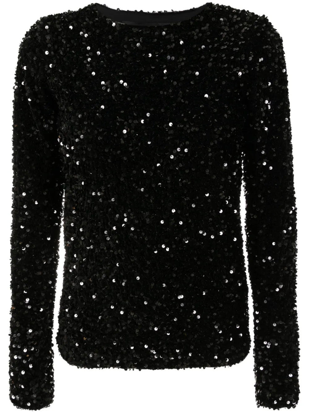 Sequin-Embellished Long-Sleeve Top