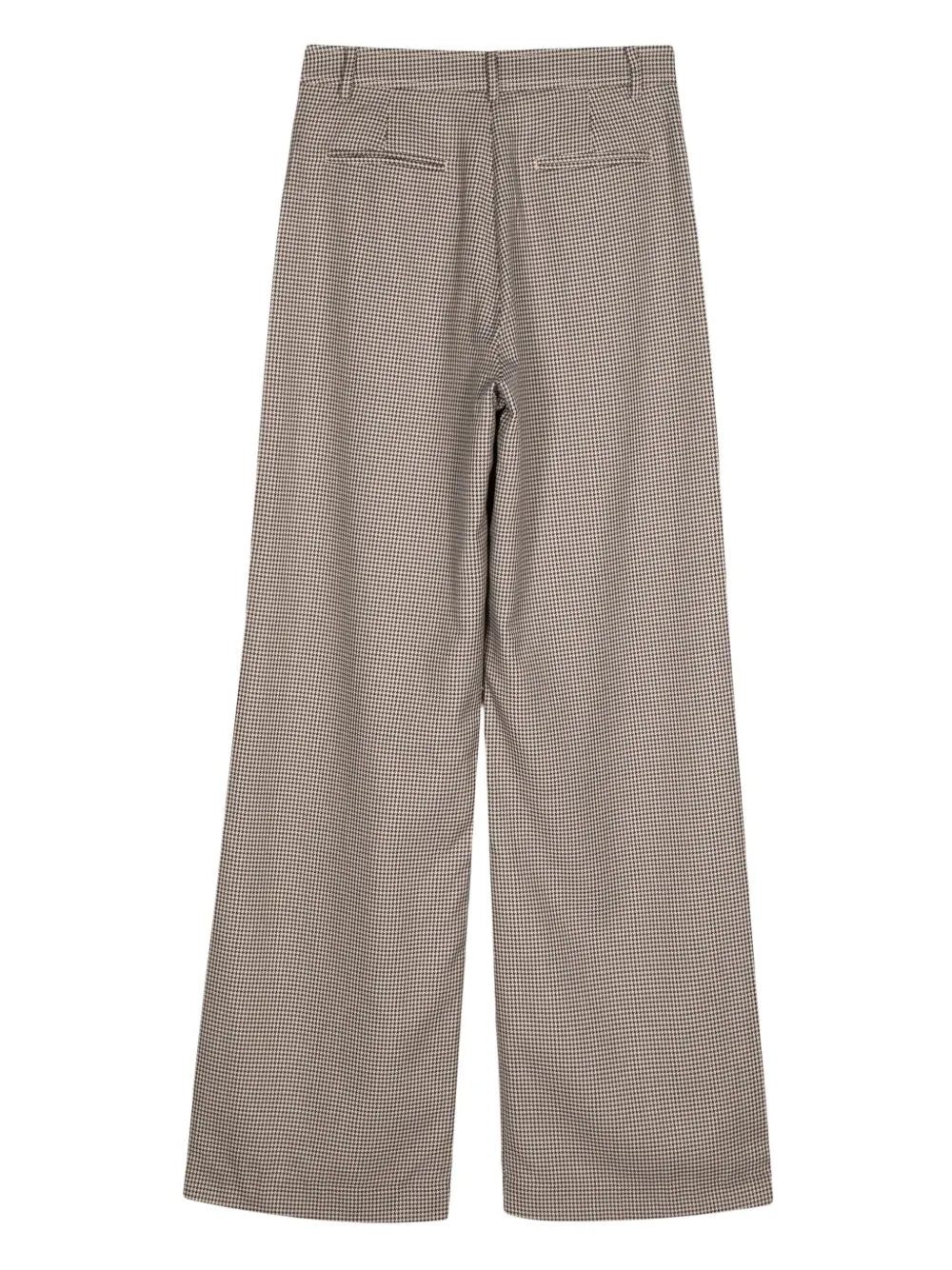 Wid-Leg Checked Trousers