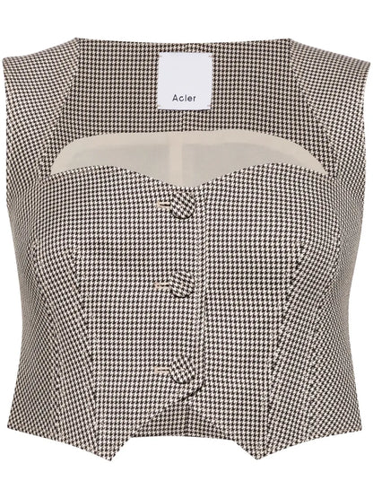 Barcroft Check Pattern Top