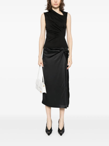 Draped Sleeveless Dress