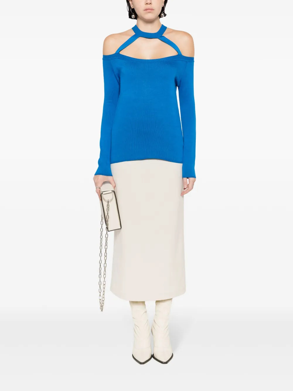 Asymmetric Off-Shoulder Jumper
