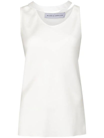 Asymmetric-Neck Tank Top