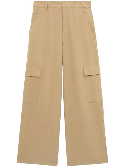 Wide-Leg Cargo Trousers