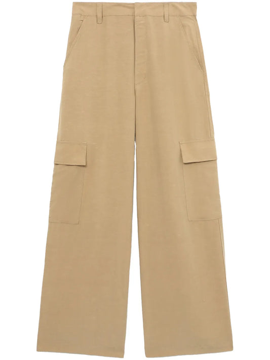 Wide-Leg Cargo Trousers