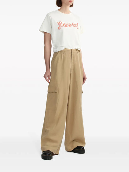 Wide-Leg Cargo Trousers