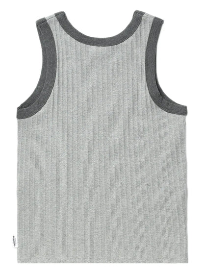 Logo-Embroidered Ribbed Cotton Tank Top