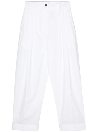 Acuna High-Waisted Cotton Trousers