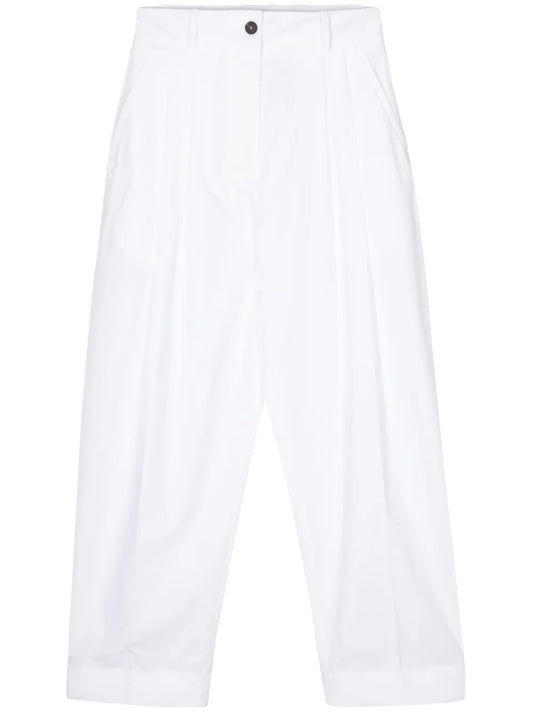 Acuna High-Waisted Cotton Trousers
