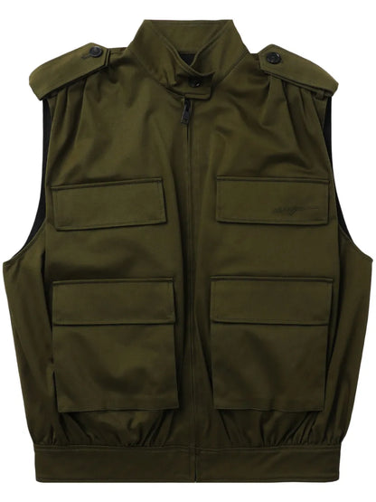 Logo-Embroidered Cotton Gilet