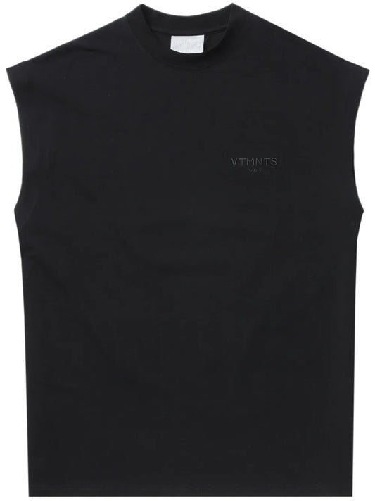 Logo-Embroidered Cotton Tank Top