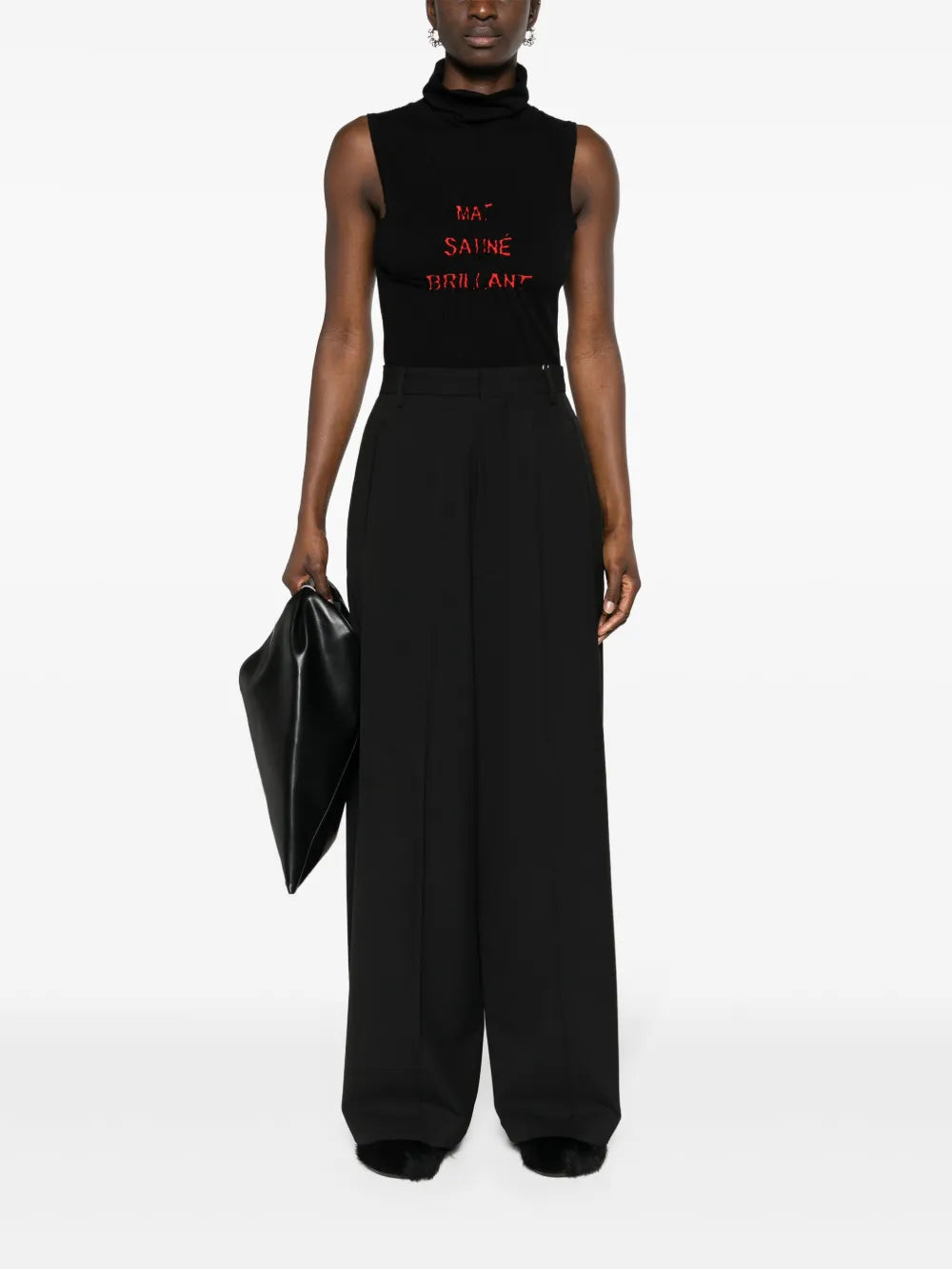 Gathered Roll-Neck Top