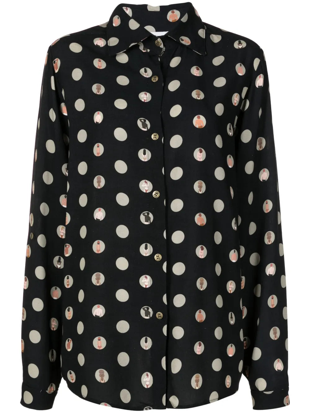 Polka-Dot Print Shirt
